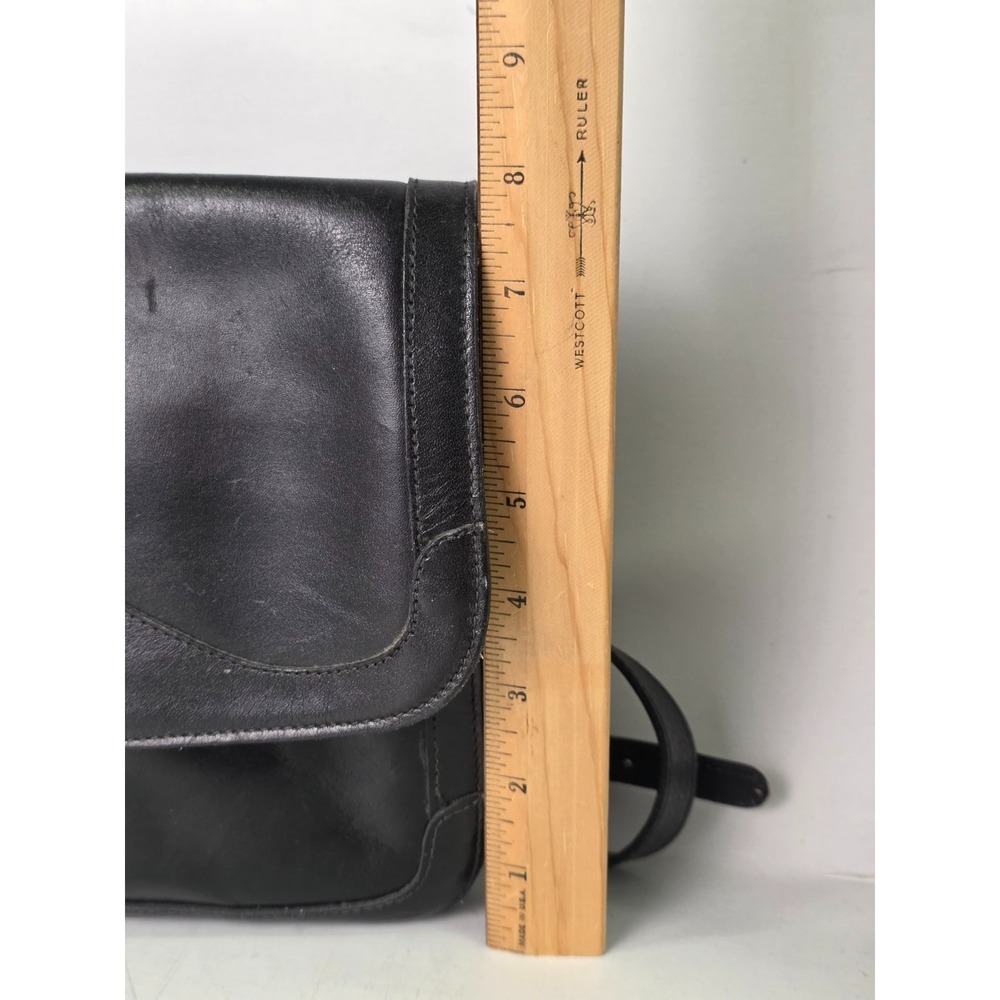 Vintage Philippe Women's Crossbody‎ Bag Black Leather Shoulder Bag Purse - Picture 11 of 15
